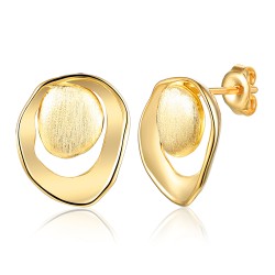 Kolczyki srebrne pozłacane (E100873 Y S 925) - zdjęcie: 2