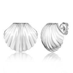 Kolczyki muszelki srebrne (E100874 W S 925)