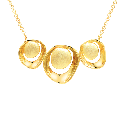 Naszyjnik srebrny pozłacany (N12643 Y 925)