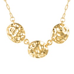 Naszyjnik srebrny pozłacany (N12644 Y 925) - zdjęcie: 2