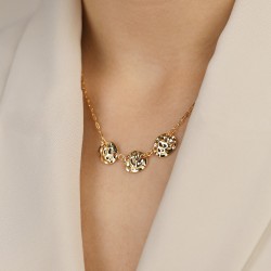 Naszyjnik srebrny pozłacany (N12644 Y 925) - zdjęcie: 3