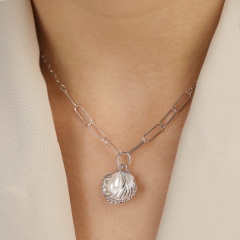 Naszyjnik srebrny z perłą (N12645 W PL 925)