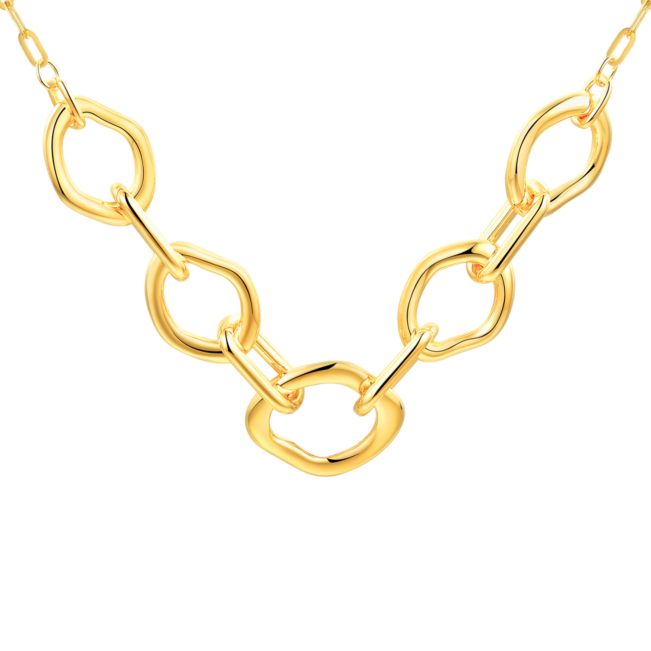 Naszyjnik srebrny pozłacany (N12646 Y 925)