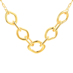 Naszyjnik srebrny pozłacany (N12646 Y 925)