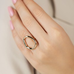 Pierścionek srebrny pozłacany (R100863 Y 925): 10 - zdjęcie: 3