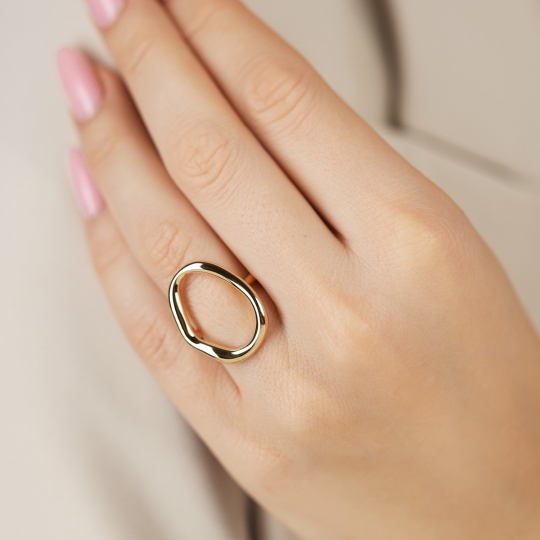 Pierścionek srebrny pozłacany (R100863 Y 925): 13