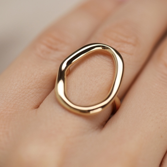 Pierścionek srebrny pozłacany (R100863 Y 925): 13