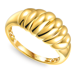 Pierścionek srebrny pozłacany (R100864 Y 925): 14 - zdjęcie: 2