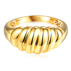 Pierścionek srebrny pozłacany (R100864 Y 925): 10 - zdjęcie: 5