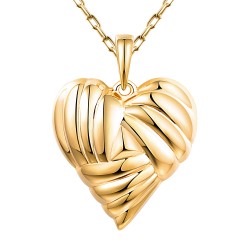 Zawieszka srebrna pozłacana - serce (P100865 Y 925) - zdjęcie: 2