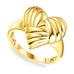 Pierścionek srebrny pozłacany (R100865 Y 925)