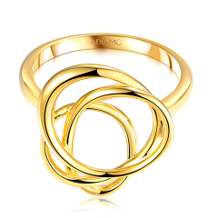 Pierścionek srebrny pozłacany (R100866 Y 925)