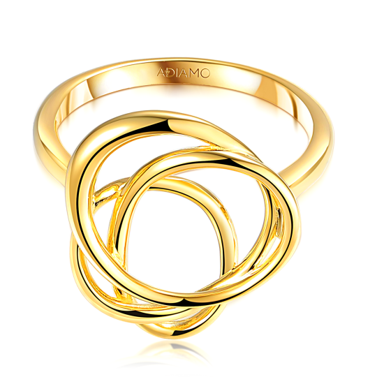 Pierścionek srebrny pozłacany (R100866 Y 925): 10