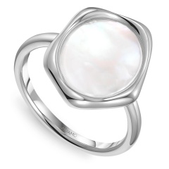 Pierścionek srebrny z masą perłową (R100867 W WMP 925)