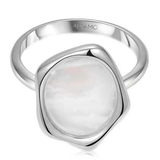 Pierścionek srebrny z masą perłową (R100867 W WMP 925): 13