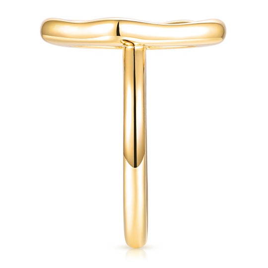 Pierścionek srebrny pozłacany z masą perłową (R100867 Y WMP 925): 13