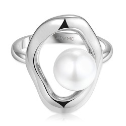 Pierścionek srebrny z perłą (R100869 W PL 925): 10 - zdjęcie: 4