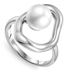 Pierścionek srebrny z perłą (R100869 W PL 925): 13 - zdjęcie: 2