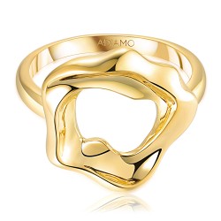 Pierścionek srebrny pozłacany (R100872 Y 925): 14 - zdjęcie: 5