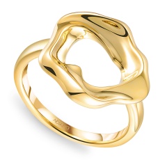 Pierścionek srebrny pozłacany (R100872 Y 925)
