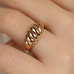 Pierścionek srebrny pozłacany (R100864 Y 925): 14 - zdjęcie: 4