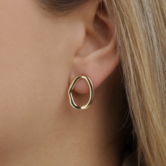 Kolczyki srebrne pozłacane (E100863 Y S 925)