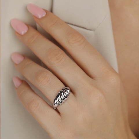 Pierścionek srebrny (R100864 W 925)