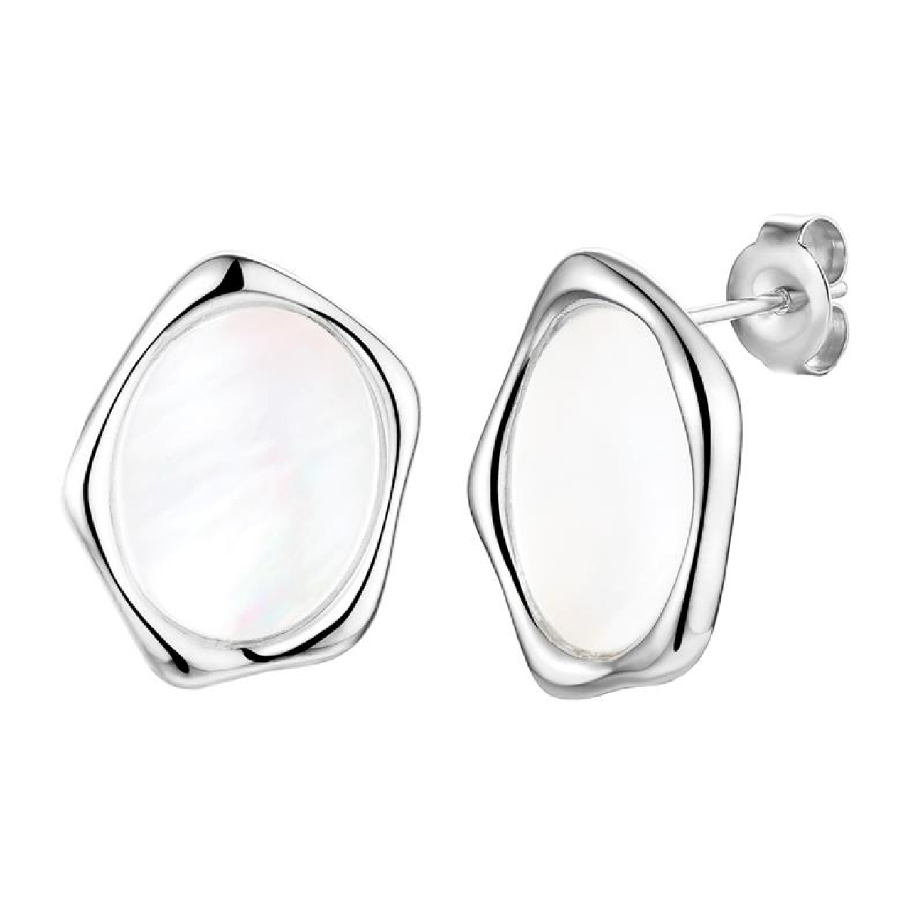 Kolczyki srebrne z masą perłową (E100867 W S WMP 925)