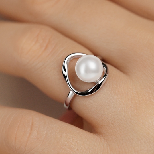 Pierścionek srebrny z perłą (R100868 W PL 925): 10
