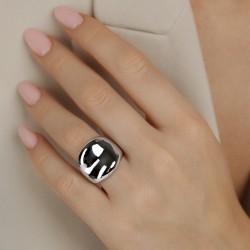 Pierścionek srebrny (R100861 W 925) : 16 - zdjęcie: 3