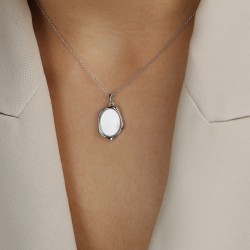 Zawieszka srebrna z masą perłową (P100867 W WMP 925) - zdjęcie: 3