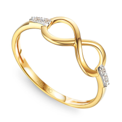 Pierścionek z diamentami (R65977 Y Au375)