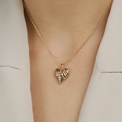 Zawieszka srebrna pozłacana - serce (P100865 Y 925)