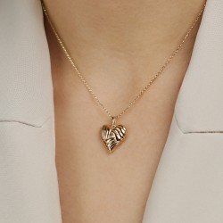 Zawieszka srebrna pozłacana - serce (P100865 Y 925) - zdjęcie: 3