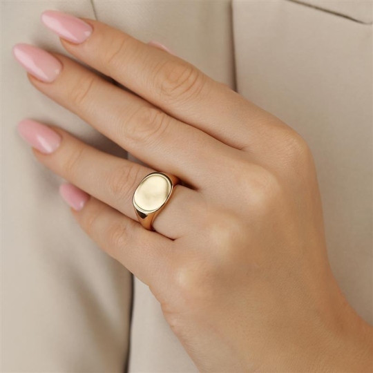 Sygnet srebrny pozłacany (R100862 Y 925): 14