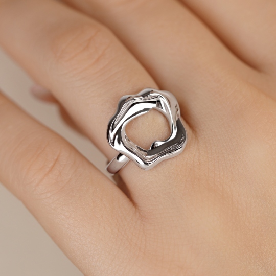 Pierścionek srebrny (R100872 W 925): 15