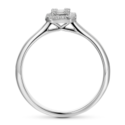 Pierścionek z diamentami, białe złoto pr.585 (R71618 W): 8 - zdjęcie: 4