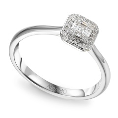 Pierścionek z diamentami, białe złoto pr.585 (R71618 W)