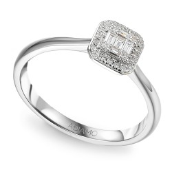 Pierścionek z diamentami, białe złoto pr.585 (R71618 W): 8 - zdjęcie: 2