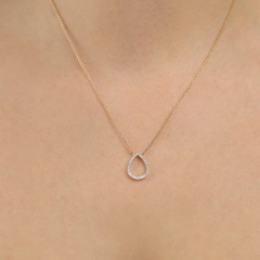 Naszyjnik z diamentami (N12449 Y G)