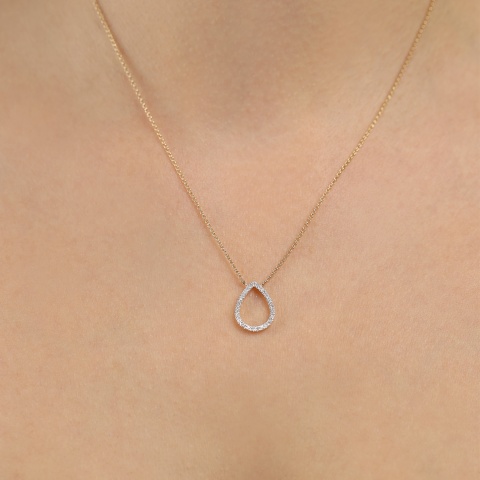 Naszyjnik z diamentami (N12449 Y G)