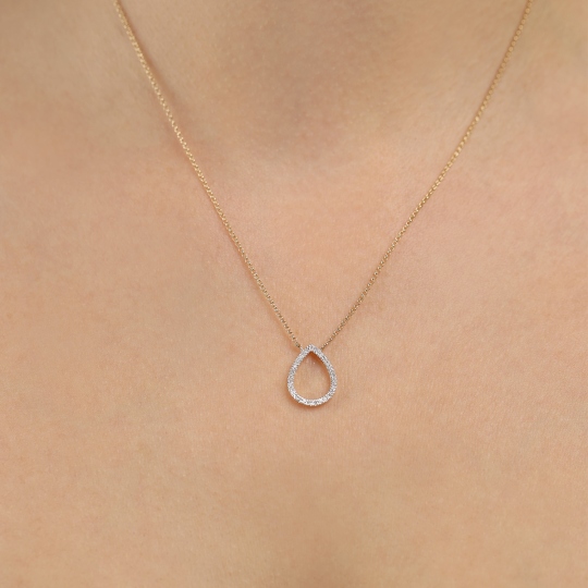 Naszyjnik z diamentami (N12449 Y G)