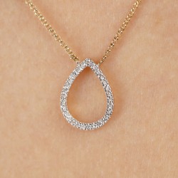 Naszyjnik z diamentami (N12449 Y G) - zdjęcie: 4