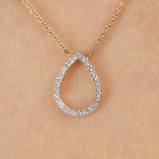 Naszyjnik z diamentami (N12449 Y G)