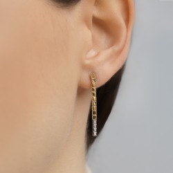 Kolczyki z diamentami (E100261 Y S) - zdjęcie: 3