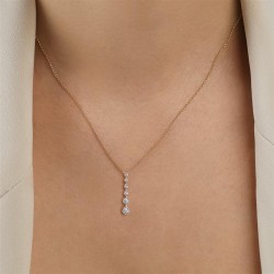 Naszyjnik z diamentami (N12480 Y) - zdjęcie: 3