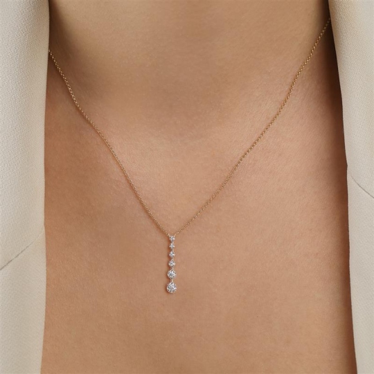 Naszyjnik z diamentami (N12480 Y)