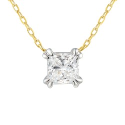 Naszyjnik z diamentem laboratoryjnym (N12457 YW C LGD 0,52ct) - zdjęcie: 2