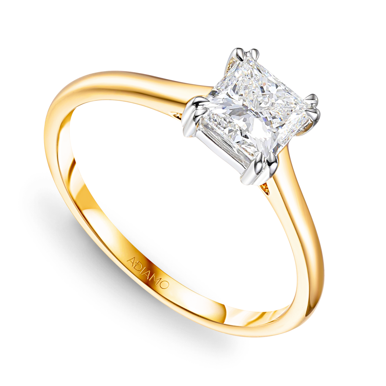 Pierścionek z diamentem laboratoryjnym (R99995 YW LGD 0,54ct): 10