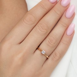 Pierścionek z diamentem laboratoryjnym (R99995 YW LGD 0,54ct): 10 - zdjęcie: 3